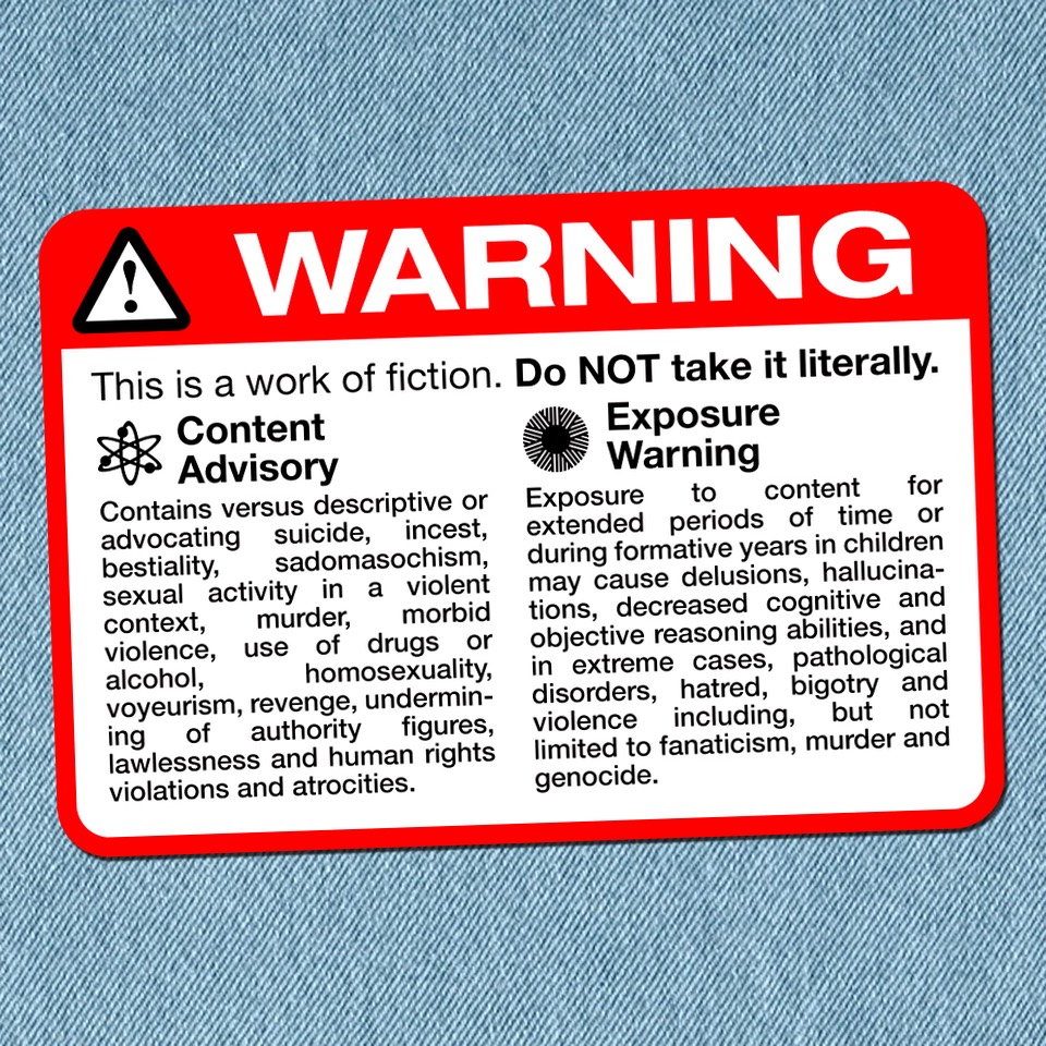 Religious Text (Bible) Content Warning Stickers (4-Pack) at Under Design's  Shop