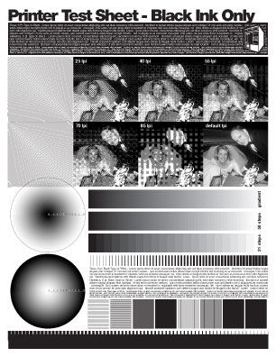 printer test page black and white pdf